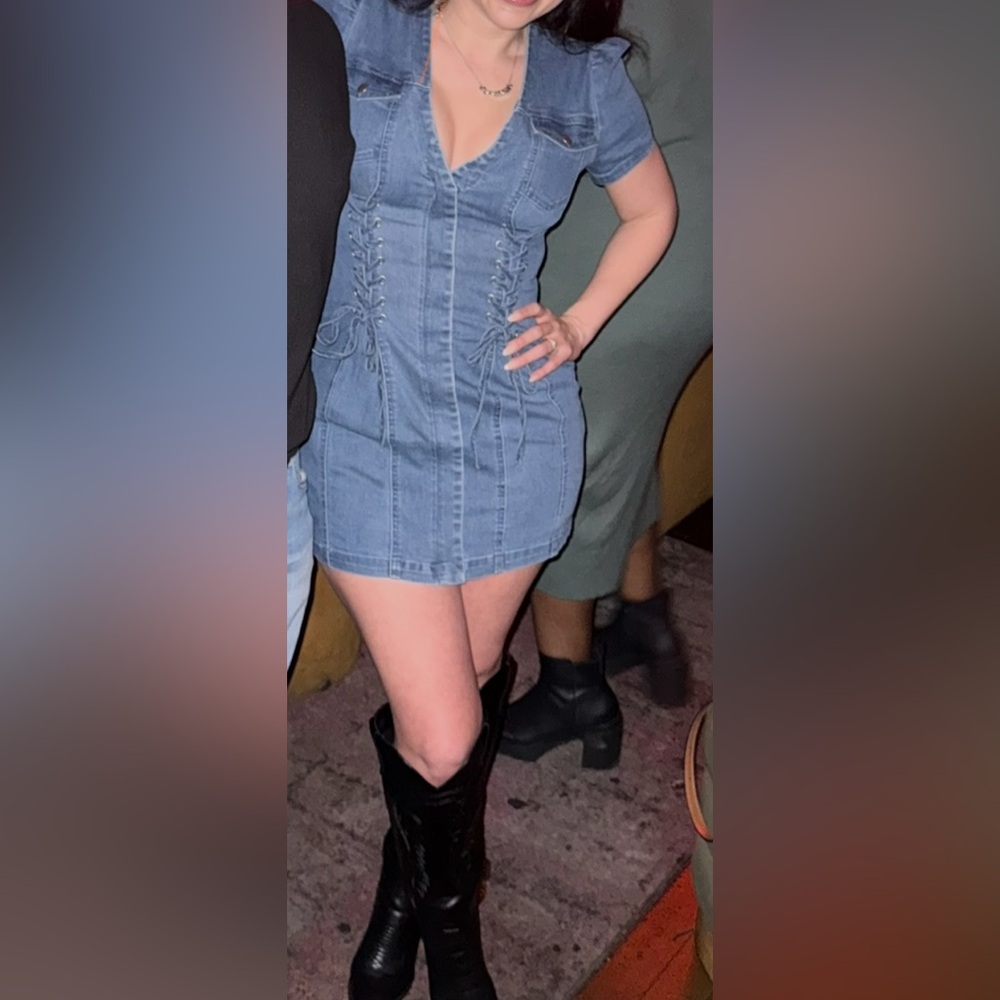 Stylish Blue Denim Dress